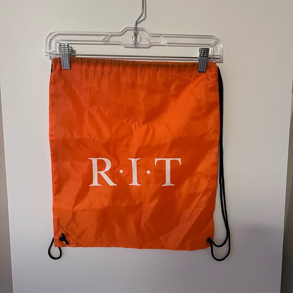 RIT Orange Drawstring Bag